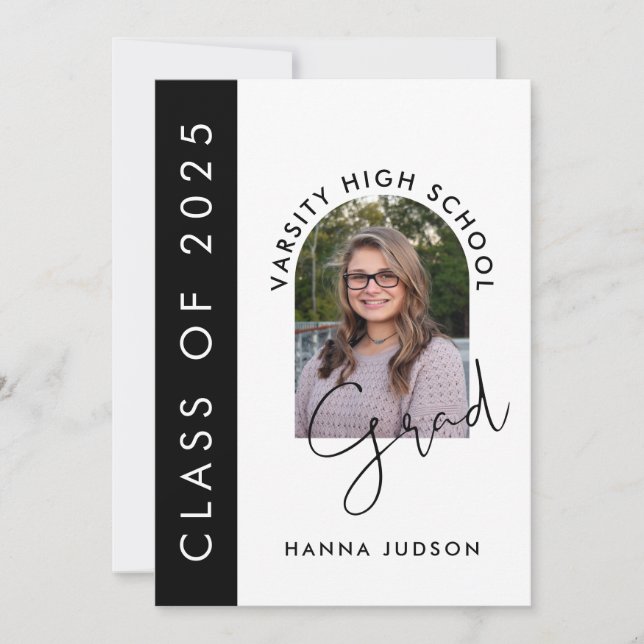 Klasse 2025 Modernes Foto Abschluss Open House Einladung (Vorderseite)