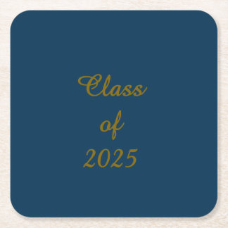 Klasse 2025 rechteckiger pappuntersetzer