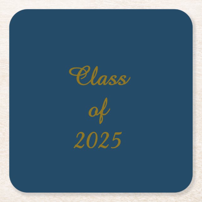 Klasse 2025 rechteckiger pappuntersetzer (Vorderseite)