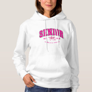 Klasse 2025 rosa Coquette Graduate Name Hoodie