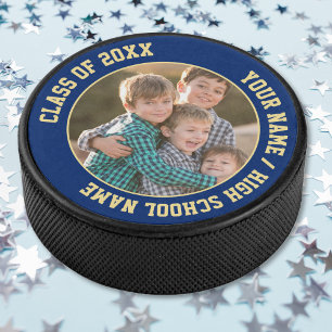 Klasse 2025 Schulabschluss Partei Geschenk Foto Eishockey Puck