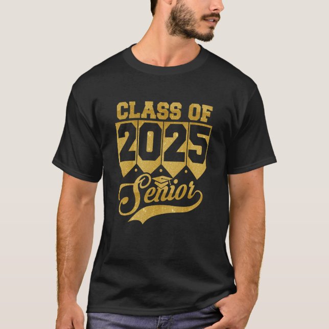 Klasse 2025 Senior 2025 Grad Graduate 25 Grad T-Shirt (Vorderseite)