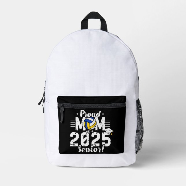 Klasse 2025 - Senior 2025 - Volleyball-Mama Bedruckter Rucksack (Vorderseite)