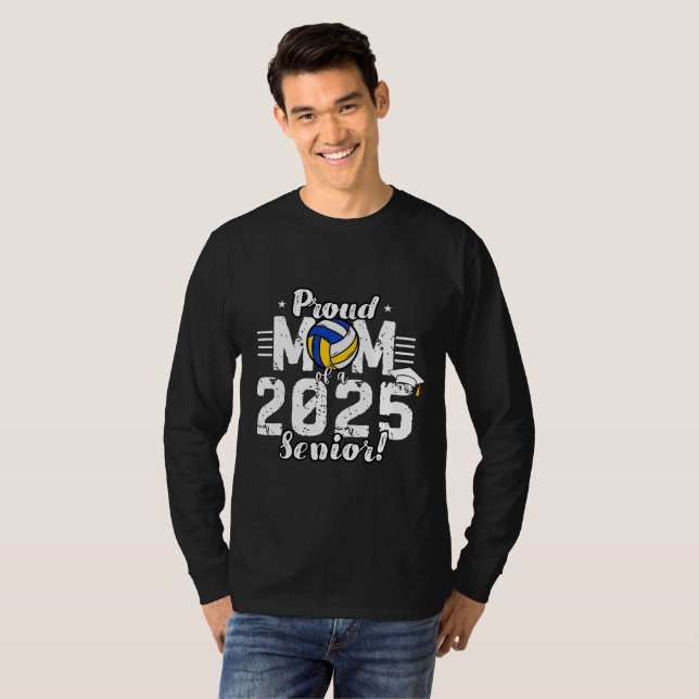 Klasse 2025 - Senior 2025 - Volleyball-Mama T-Shirt (Vorne ganz)
