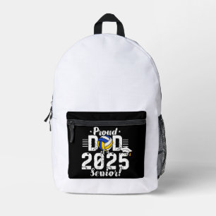 Klasse 2025 - Senior 2025 - Volleyball-Vater Bedruckter Rucksack