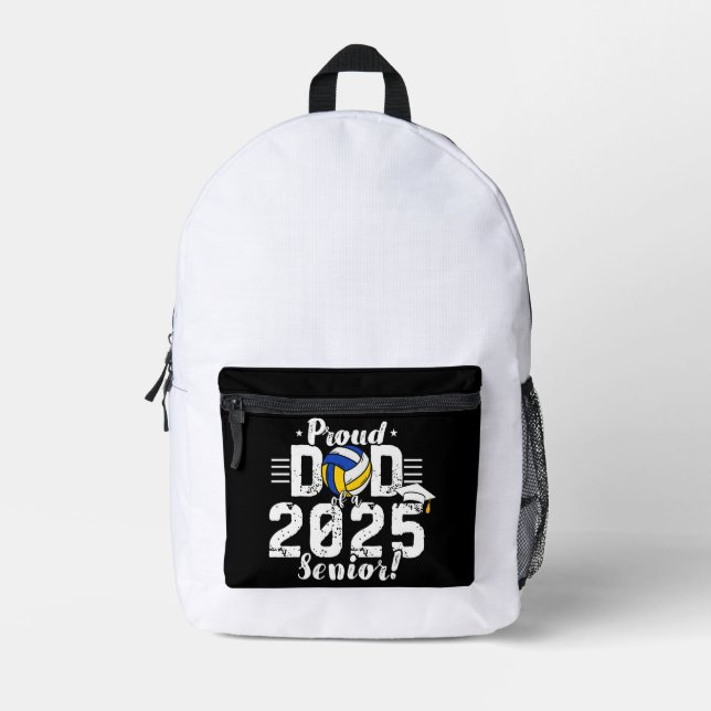 Klasse 2025 - Senior 2025 - Volleyball-Vater Bedruckter Rucksack (Vorderseite)
