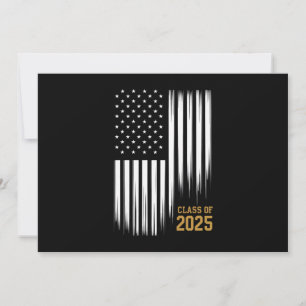 Klasse 2025 Senior American Flag Abschlussfeier Einladung
