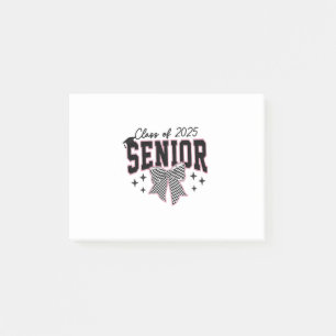 Klasse 2025 Senior Bow Coquette Abschluss Post-it Klebezettel
