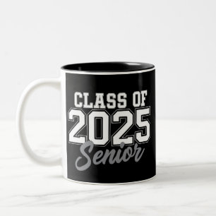 Klasse 2025 Senior Rückkehr zur Schule 2025 Vintag Zweifarbige Tasse