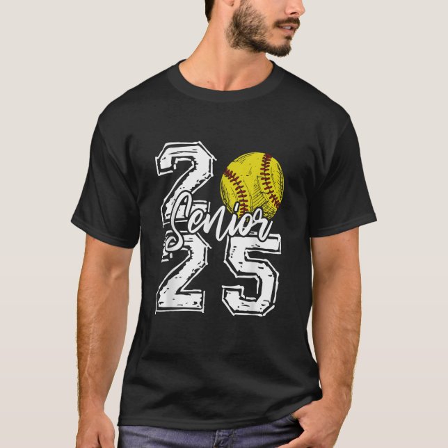Klasse 2025 Senior Softball Player Senior 2025 T-Shirt (Vorderseite)