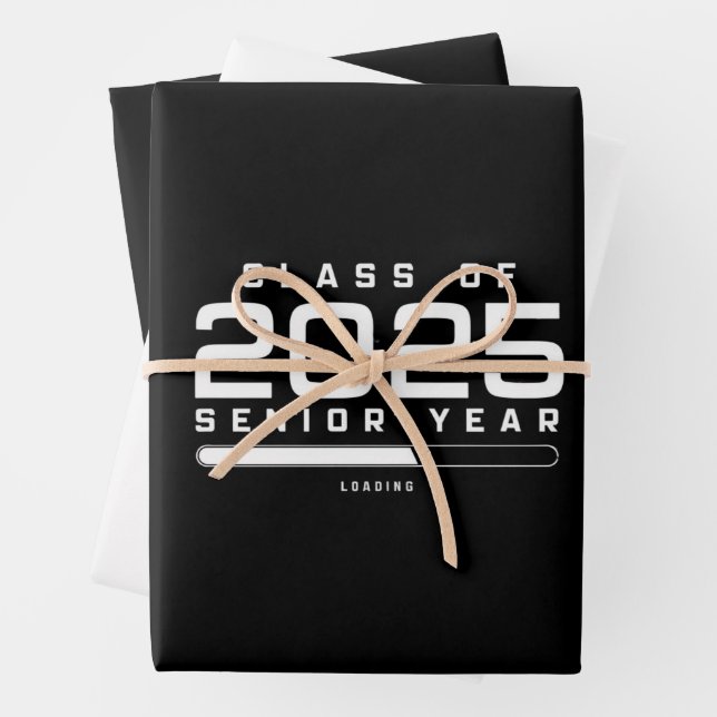 Klasse 2025 Senior Year Loading Senior 2025 Geschenkpapier Set (Beispiel)