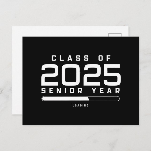 Klasse 2025 Senior Year Loading Senior 2025 Postkarte (Vorne/Hinten)