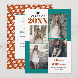 Klasse 2025: vier Fotos aquamarin, Rostgas-Abschlu Ankündigung