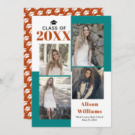 Klasse 2025: vier Fotos aquamarin, Rostgas-Abschlu Ankündigung