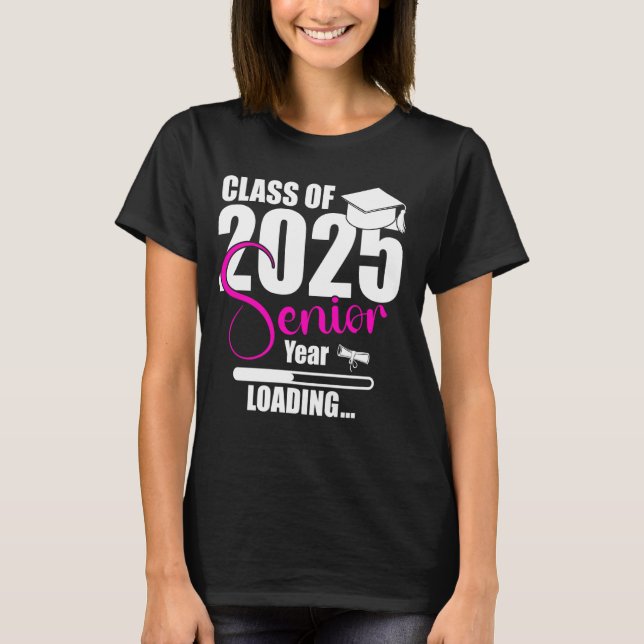 Klasse 2025 Vorjahr Ausladend Sonnenlich Senior 20 T-Shirt (Vorderseite)