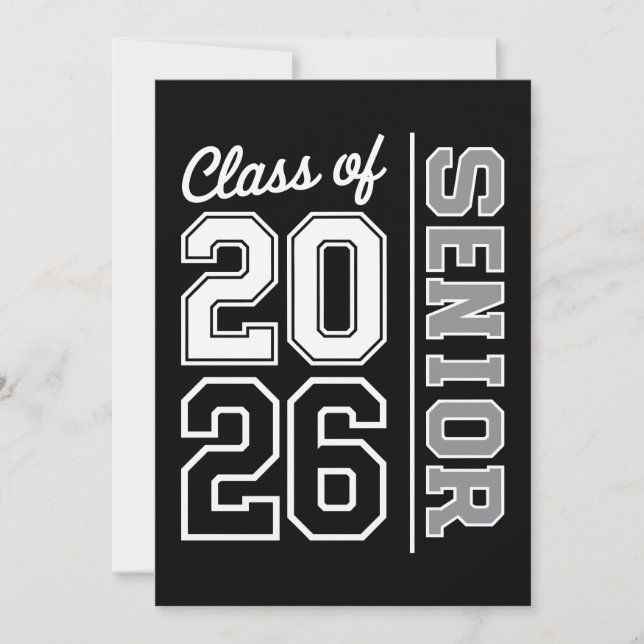 Klasse 2026 Abitur 26 Absolvent Einladung (Vorderseite)