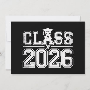 Klasse 2026 Abschluss 26 Absolvent Vintage Einladung