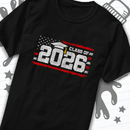 Klasse 2026 Abschluss American Flag Senior 2026 T-Shirt