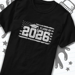 Klasse 2026 Abschluss American Flag Senior 2026 T-Shirt