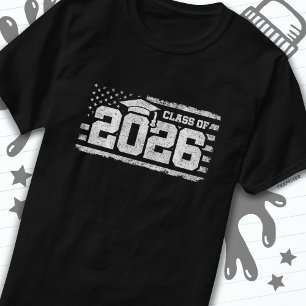 Klasse 2026 Abschluss American Flag Senior 2026 T-Shirt