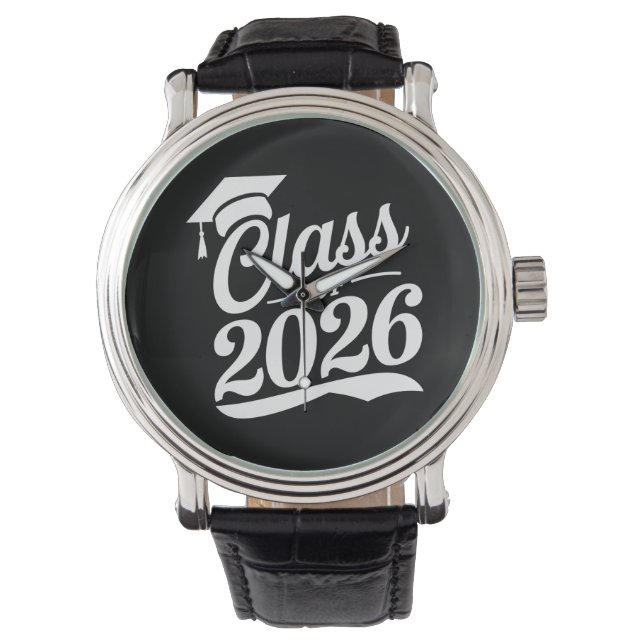 Klasse 2026 Abschluss für den Abschluss eines Schu Armbanduhr (Vorderseite)