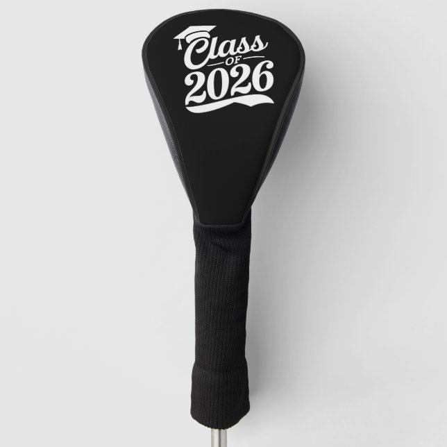 Klasse 2026 Abschluss für den Abschluss eines Schu Golf Headcover (Vorderseite)