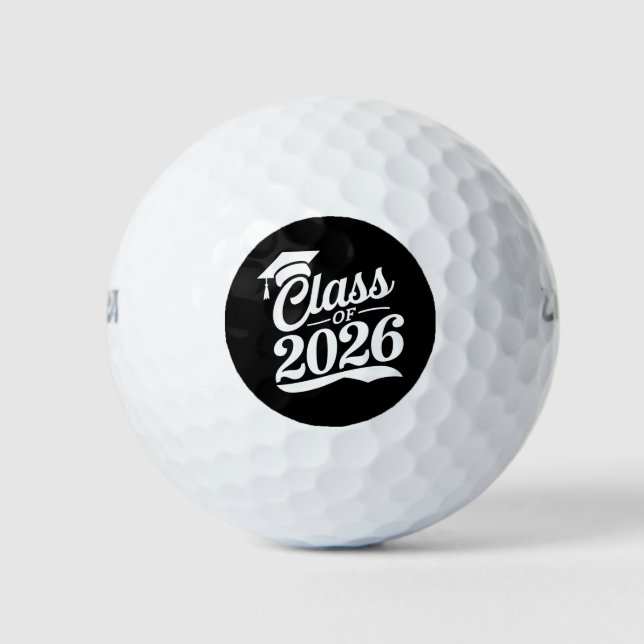 Klasse 2026 Abschluss für den Abschluss eines Schu Golfball (Vorderseite)