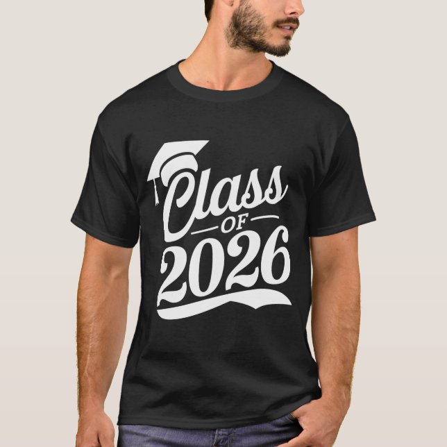 Klasse 2026 Abschluss für den Abschluss eines Schu T-Shirt (Vorderseite)