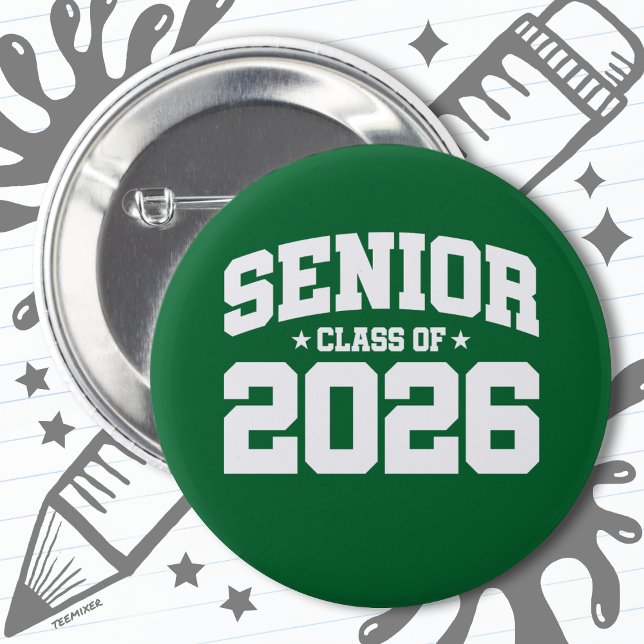 Klasse 2026 Abschluss in der Hochschule Senior 202 Button (Von Creator hochgeladen)