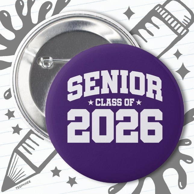 Klasse 2026 Abschluss in der Hochschule Senior 202 Button (Von Creator hochgeladen)