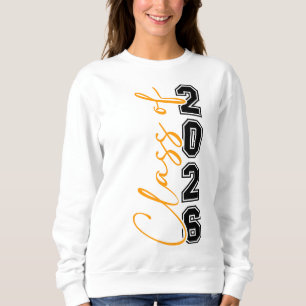 Klasse 2026 Abschluss Senior Orange Black Sweatshirt