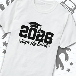 Klasse 2026 Abschluss Unterschreiben Mein Shirt Se