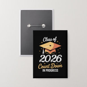 Klasse 2026 Countdown in Arbeit Personalisiert  Button