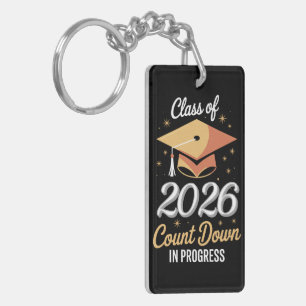 Klasse 2026 Countdown in Arbeit Personalisiert Schlüsselanhänger