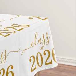 Klasse 2026 Elegantes Goldschrift-Design  Tischdecke