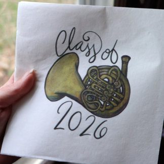 Klasse 2026 French Horn Band Klassenmusik Serviette