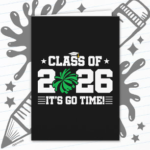 Klasse 2026 Green Cheer Abschluss Es ist losgeht Karte