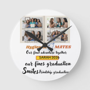 Klasse 2026 Hygienist Mates Zahnärztliche Hygiene Runde Wanduhr