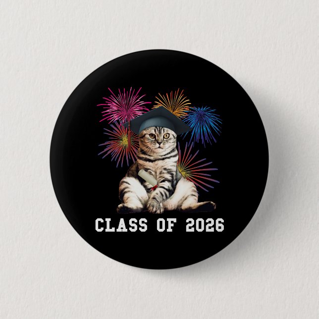Klasse 2026 Katzenliebhaber Button (Vorderseite)