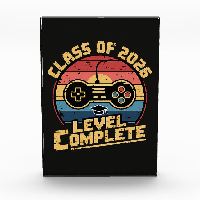 Klasse 2026 Level abgeschlossen Fotoblock (Vorderseite)