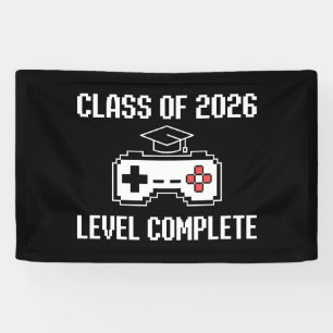 Klasse 2026 Level Abgeschlossen Gaming Abschluss Banner
