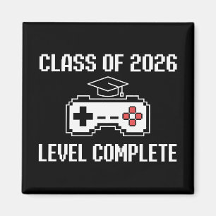 Klasse 2026 Level Abgeschlossen Gaming Abschluss Magnet