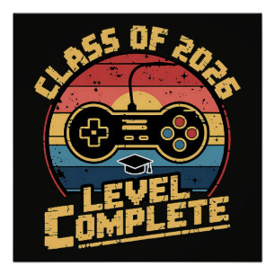 Klasse 2026 Level abgeschlossen Poster