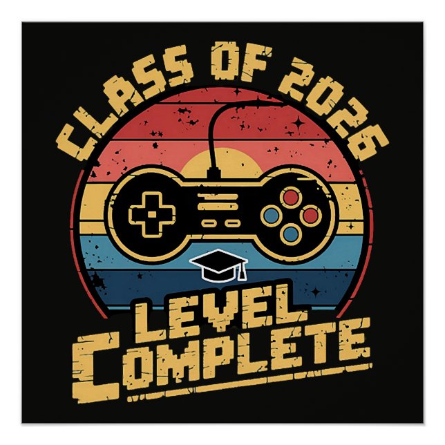 Klasse 2026 Level abgeschlossen Poster (Vorderseite)