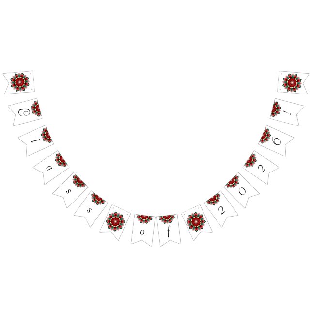 Klasse 2026! Mandala in rot Wimpelkette (Alle)