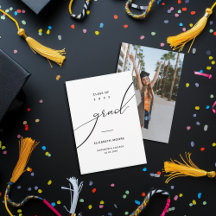 Klasse 2026 Modern Script Foto Abitur