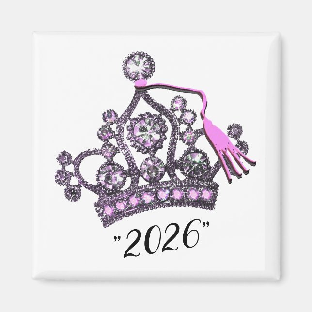 „Klasse 2026“ Prinzessin Tiara Magnet (Vorne)