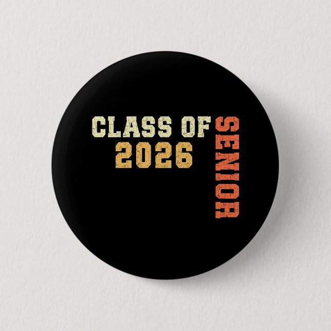 Klasse 2026 Senior 2026 Abschluss 2025 Schüler  Button (Vorderseite)