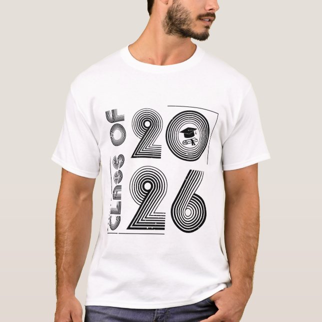 Klasse 2026 Senior 2026 Abschluss T-Shirt (Vorderseite)