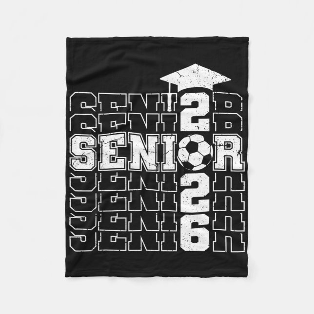Klasse 2026 Senior 2026 Fußball Seniors Abitur Fleecedecke (Vorderseite)